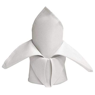 20 pcs 20-Inch White Polyester Table Napkins Reusable Washable Wedding Party Dinner Linens Tableware Supplies