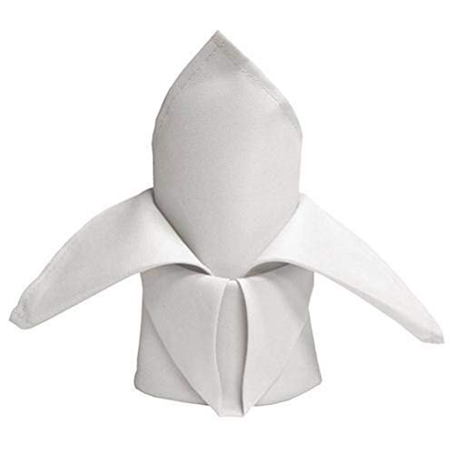 20 pcs 20-Inch White Polyester Table Napkins Reusable Washable Wedding Party Dinner Linens Tableware Supplies