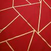 5 Red Geometric Design Polyester Dinner Table Napkins Wedding Party Events Reception Table Top Decorations Supplies view 2