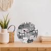 bisibuy Cartoon Cat Wall Clock Decorative Round 12 Inch Grey Modern Wall Clocks Battery Operated for Living Room Bedroom Kitchen Bathroom Office Home Decor Large Wall Clock view 2