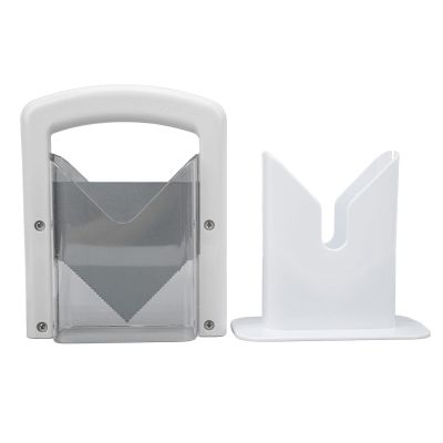 Bagel Cutter,Bagel Universal Cutter,White Plastic Manual Bread Slicing Machine with Safety Shield Easy Grip Handle for Bread Slicing