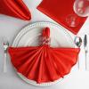 60 pcs 20-Inch Red Satin Dinner Napkins - for Wedding Party Reception Catering Events Restaurant Kitchen Home Decoration view 2