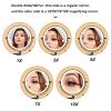 KEYQEEN Touch Dimmable Magnifying Makeup Mirror with 3 Color Lights, USB Rechargeable Lighted Double Sided Wall Mounted Extendable LED Vanity Mirror,Chrome,10X view 2