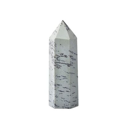 1PC Natural Aquatic Plants Jade Crystal Point Tower Stone Reiki Obelisk Quartz 50-80mm Home Decoration Gift Feng Shui Decoration (Color : Aquatic Plants Jade, Size : 60-70mm)