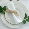 100 pcs 20-Inch White Polyester Table Napkins Reusable Washable Wedding Party Dinner Linens Tableware Supplies view 2