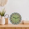 bisibuy Peacock Mandala Wall Clock Decorative Round 12 Inch Animal Modern Wall Clocks Battery Operated for Living Room Bedroom Kitchen Bathroom Office Home Decor Large Wall Clock view 2