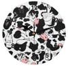 bisibuy Cute Cow Print Wall Clocks Battery Operated Silent Non-Ticking Milk Desk Clock Decor for Living Room Home Office Bedroom Kitchen Wall Clock Decorative 9.84 inch view 1