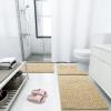 Arotive Chenille Bathroom Rugs and Toilet Rugs U-Shaped 3 Pieces, Bath Rug Size 24x16, 47x17 and Toilet Rug Size 24x20 in Beige, Bathroom Rug Set view 2