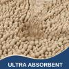 Arotive Chenille Bathroom Rugs and Toilet Rugs U-Shaped 3 Pieces, Bath Rug Size 24x16, 47x17 and Toilet Rug Size 24x20 in Beige, Bathroom Rug Set view 4