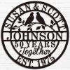 HZYCYYFC Personalized Best Housewarming Gifts Custom Metal Wedding Anniversary Sign Custom Metal Sign Wedding Gifts Personalized Family Name Signs Monogram Wall Dcorbird view 1