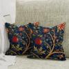 Zyadsinoudor Chinoiserie Throw Pillow Cover Navy Blue Floral Botanical Square Cushion Cover Set of 2 Ethnic Style Decorative Pillow Home Cotton Linen 18x18in Exotique Cushion Cover for Home Indoor view 4