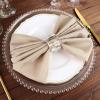 100 pcs 20-Inch Nude Polyester Dinner Napkins - for Wedding Party Events Restaurant Kitchen Home view 3