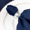 50 pcs 17-Inch Navy Blue Polyester Table Napkins Reusable Washable Wedding Party Dinner Linens Tableware Supplies view 4