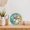 bisibuy Starfish Seashell Decorative Round Wall Clock 9.84 Inch Summer Beach Modern Wall Clocks Battery Operated for Kitchen Living Room Bedroom Bathroom Office Home Decor Small Wall Clock view 2