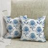 Zyadsinoudor Asian Style Pillow Cover Mughal Flower in Monsoon Pillow Case Oriental Chinese Set of 2 18x18in Decorative Pillow Home Cotton Linen Ethnic Throw Pillowcase for Couch Bedroom Car Home view 4