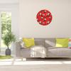bisibuy Panda Red Pattern Decorative Round Wall Clock 9.84 Inch Cute Animal Modern Wall Clocks Battery Operated for Kitchen Living Room Bedroom Bathroom Office Home Decor Small Wall Clock view 3