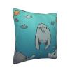 AdaNti Crazy Save Manatee Print Corduroy Throw Pillow Covers Soft Square Throw Pillow Case Home Decorations for Bed Sofa Living Room 16"x16" view 2