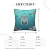AdaNti Crazy Save Manatee Print Corduroy Throw Pillow Covers Soft Square Throw Pillow Case Home Decorations for Bed Sofa Living Room 16"x16" view 4