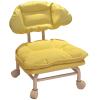 Junpllvic Modern Leather Upholstered Stool with Non-Skid Metal Legs and Backrest Change Shoes Stool for Bedroom, Living Room Children's Room Footstool Max.150kg 43x37x30cm (Color : Green) view 1