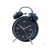 GRFIT Alarm Clock 2pcs Creative Metal Alarm Clock Set Wind Up Mechanical Alarm Bell Clocks, Dark Blue Clock for Bedrooms view 2