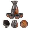 ABOOFAN 1set Japanese Traditional Sake Set Vintage Ceramic Sake Kettle Cups Elegant Dining Table Decor Easy to Clean Dishwasher Safe for Pottery view 4