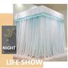 2-in-1 Bed Canopy Mosquito net Bracket Set, Purple Floral Breathable Shading Bed Curtain, Twin Queen King Bed Canopy (Size : 120X200cm/47X79inch) view 3