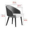 KITCISSL Armchair Accent Chairs Modern Office Desk Chair for Dining Room, Mid-Century Dining Chair Restaurant Hotel Cafe Sitting Chairs Leisure Chair for Balcony, Living Room view 3