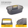 Large Cleaning Supplies Caddy Portable Shower Basket Supply Organizer with Handle Plastic Bucket Tool Storage for Bathroom, Bedroom, Kitchen, College Dorm, Garden, Clear Grey view 4