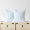 Zyadsinoudor Set of 2 Pillow Cover Blue Leopard Print Cushion Cases Chinoiserie 18x18in Decorative Pillow Home Cotton Linen Oriental Throw Pillow Cover for Couch Bed Sofa Bedroom Car view 2