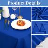 12 Pack Rectangle Tablecloth 90 x 156 inch Royal Blue Polyester Tablecloth for 8 Feet Tables,Washable Fabric Stain and Wrinkle Resistant Table Cover Tableclothes for Wedding Parties Banquet view 4