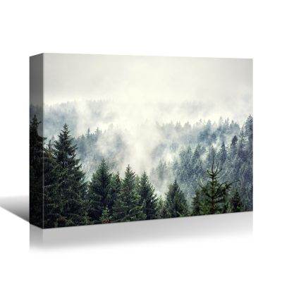 YONICA Winter Scene Canvas Wall Art for Home Office Decor - Beautiful Landscape Snowy Trees and Snowy Mountains Art Modern Cool Wall Paintings Print On Canvas HD Giclee Ready to Hang 48"x36"(120x90cm)