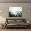 YONICA Winter Scene Canvas Wall Art for Home Office Decor - Beautiful Landscape Snowy Trees and Snowy Mountains Art Modern Cool Wall Paintings Print On Canvas HD Giclee Ready to Hang 48"x36"(120x90cm) view 3