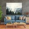 YONICA Winter Scene Canvas Wall Art for Home Office Decor - Beautiful Landscape Snowy Trees and Snowy Mountains Art Modern Cool Wall Paintings Print On Canvas HD Giclee Ready to Hang 48"x36"(120x90cm) view 4