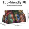 Three African Women with Colorful Tissue Box Cover, PU Leather Rectangular Tissue Box Case Organizer Holder Vanity Dresser Night Stand Table Countertop Home Office Car 7.7X4.7X4.3'' view 3