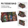 Three African Women with Colorful Tissue Box Cover, PU Leather Rectangular Tissue Box Case Organizer Holder Vanity Dresser Night Stand Table Countertop Home Office Car 7.7X4.7X4.3'' view 4