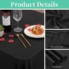 12 Pack Rectangle Tablecloth 90 x 156 inch Black Polyester Table Cloth for 8 Feet Tables,Washable Fabric Stain and Wrinkle Resistant Table Cover Table Clothes for Wedding Parties Banquet Kitchen view 4
