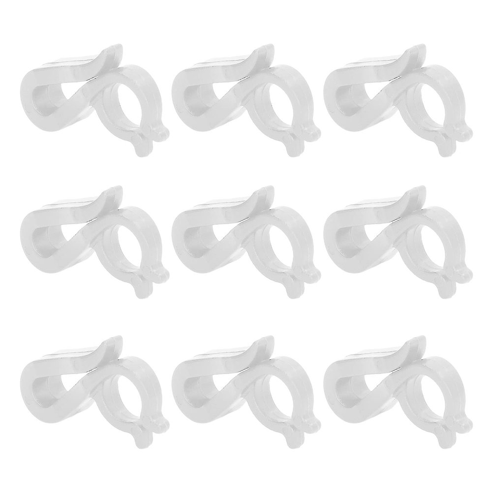 Gavigain 120Pcs Christmas Light Clips, Roof Christmas Light Clips, Reusable Waterproof Plastic Outdoor Hanging Christmas Lights Gutter Clips for Halloween Christmas, Plastic Light Clips(White)