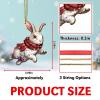 365RUSTIC Bunny Christmas Ornament  Cute Rabbit Holiday Tree Decoration with Lights, Farmhouse Winter Keepsake Gift for Animal Lovers 2025 view 3