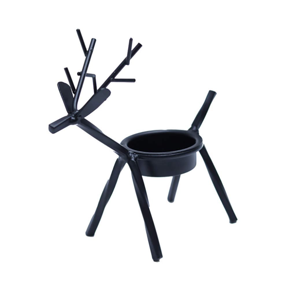 Christmas Tea Light Holders Set of 6 Metal Reindeer Tealight Candle Holders Christmas Decorations for Table Decorative Christmas Candle Holder for Holiday Home Wedding Centerpiece Decor (6Pcs)