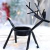 Christmas Tea Light Holders Set of 6 Metal Reindeer Tealight Candle Holders Christmas Decorations for Table Decorative Christmas Candle Holder for Holiday Home Wedding Centerpiece Decor (6Pcs) view 3
