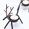 Christmas Tea Light Holders Set of 6 Metal Reindeer Tealight Candle Holders Christmas Decorations for Table Decorative Christmas Candle Holder for Holiday Home Wedding Centerpiece Decor (6Pcs) view 4