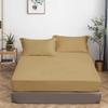 Califronia King Size Fitted Sheet Only 72 x 84 Inches 19 Inch Deep Pocket 100% Egyptian Cotton 1 Piece Fitted Sheet Only All Around Elastic Wrinkle and Fade Resistant - Taupe view 2