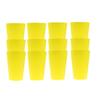 LALAFINA 12pcs Stacked Plastic Juice Cups Thickened Drinking Tumblers for Parties Yellow for Outdoor Picnics and Events view 1