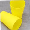 LALAFINA 12pcs Stacked Plastic Juice Cups Thickened Drinking Tumblers for Parties Yellow for Outdoor Picnics and Events view 2