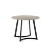 Amisco Riley 39" Round Dining Table - Grey Beige TFL/Black Metal view 1