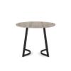 Amisco Riley 39" Round Dining Table - Grey Beige TFL/Black Metal view 4