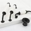 brass cupboard drawer handles, 2 pcs Drawer Pulls Handle Wardrobe Furniture Handle Classic White Ceramic Wardrobe Door Pulls Dresser s,Retro Bronze,Hole Centers 3.78" (Black Hole Distance 128 mm/5.04" view 3