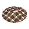 Christmas Tree Skirt 36" Stewart Tartan Linen Xmas Tree Skirt for Holiday Party Christmas Tree Mat Decorations Indoor Outdoor view 2