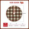 Christmas Tree Skirt 36" Stewart Tartan Linen Xmas Tree Skirt for Holiday Party Christmas Tree Mat Decorations Indoor Outdoor view 4