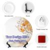 Custom Ceramic Decorative Plate with Display Stands Personalized Family Photo Memorial Plate Customized Keepsake Dinner Plates Tabletop Artworks Seasonal Home Decoration for Kitchen Dining Room 7" view 3
